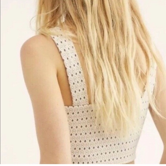 FREE PEOPLE This Is LOVE ❤️ Geo Crop Knit Top - Picture 5 of 10